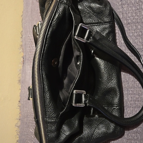 Calvin Klein Soft Leather Barrel Satchel - Picture 5 of 7